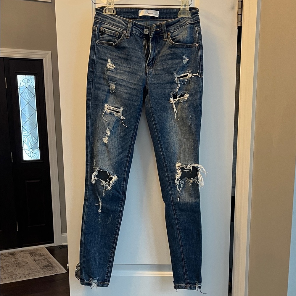KanCan Distressed Blue Skinny Jeans